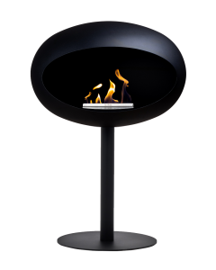 Minimalistic bio fireplace ideal for sleek, industrial aesthetics - Thick pole
